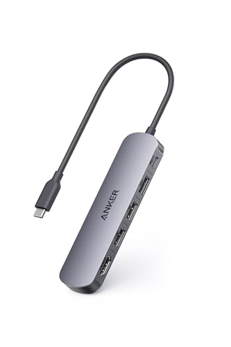 Anker USB-C ハブ (5-in-1, 4K, HDMI) グレー 100W USB PD対応 4K HDMIポート5Gbps 高速データ転送 USB-C/USB-Aポート搭載 画像1