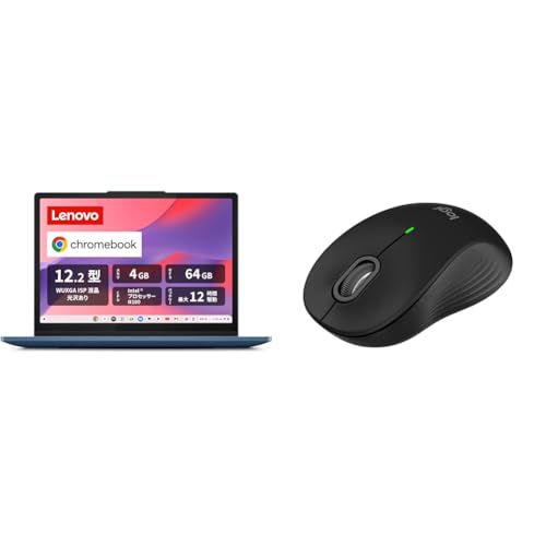 【セット買い】Lenovo Chromebook クロームブック IdeaPad Flex 3i Gen8 12.2インチ 82XH001KJP ＋ 【Amazon.co.jp限定】 Logicool ロジクール Signature M550MBKs ワイヤレスマウス セット 画像1