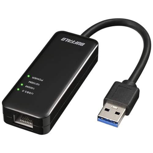 バッファロー 有線LANアダプター Giga Type-A USB3.2(Gen1)対応 日本メーカー 【 macOS/Nintendo Switch 動作確認済み 】 ブラック LUA5-U3-AGTE-NBK 画像1