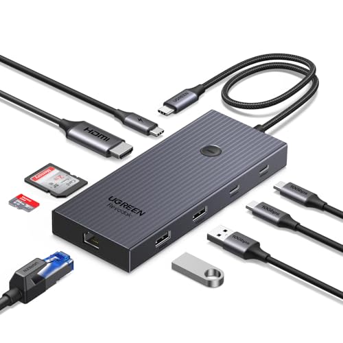 UGREEN Revodok Pro 9-in-1 USB-Cハブ 10Gbpsデータ転送対応 4K HDMI・ギガビットLAN・PD100W・SD/TFカードリーダー搭載 MacBook/iPad/Surfaceなど対応 画像1