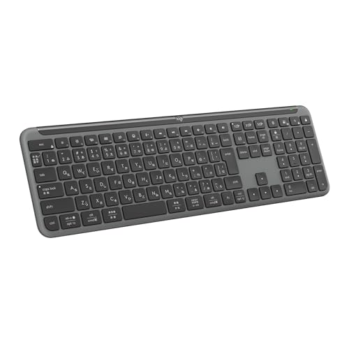 ロジクール SIGNATURE SLIM ワイヤレス キーボード K950GR 薄型 静かなタイピング Bluetooth Logi Bolt ワイヤレスキーボード テンキー 無線 Easy-Switch 日本語配列 電池寿命36ケ月 Windows Mac Chrome Android K950 グラファイト 国内正規品 画像1