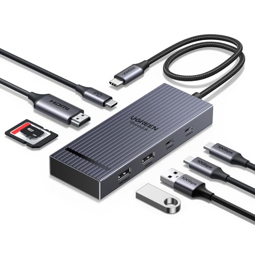 UGREEN Revodok Pro USB-C ハブ Type-c 8-in-1 100W PD急速充電 10Gbps高速データ転送 HDMI出力 4K@60Hz 2*USB A/C microSD＆SDカードスロット搭載 MacBook Pro/Air/iPad Pro/XPS/Thinkpadなどに対応 画像1