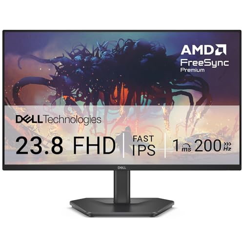 Dell SE2425HG 23.8インチ ゲーミングモニター(3年保証/FHD/Fast IPS,非光沢/DP1.4x1,HDMIx2,/FreeSync Premium/sRGB 99%/傾き/1ms,200Hz) 画像1