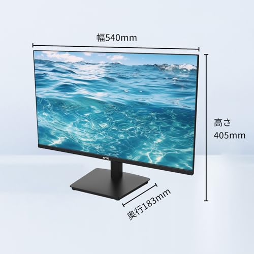 KTC 24インチモニター FHD(1920*1080) 100Hz 4000:1コントラスト比 HDR10 VAパネル 300cd/㎡ Adaptive Sync対応 低ブルーライト フリッカーフリー HDMI/VGA搭載 チルト調整可能 VESA対応 チルト可能オフィス用PCモニター 3年保証 H24V27 中間 画像