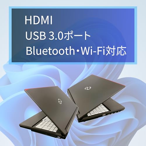 【整備済み品】ノートPC LIFEBOOK A576 /15.6型/10キー/Celeron 3855U/Win11 Pro/MS Office H&B 2019 /wajunのWIFI/Bluetooth/HDMI/16GB/256GB SSD 中間 画像