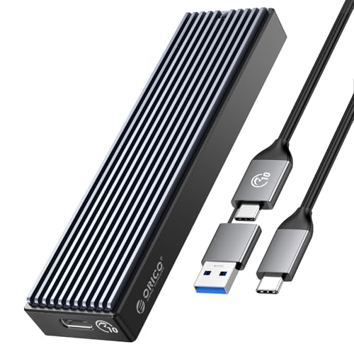 ORICO M.2 NVMe SSD 外付けケース USB 3.2 Gen2 10Gbps高速データ転送 NVMe/PCIE 対応2230/2242/2260/2280 SSD ケース M2 SSD 外付けケース 8TB容量に対応 UASPサポート ABS+アルミ材質 黑 M2PV-BK 画像1