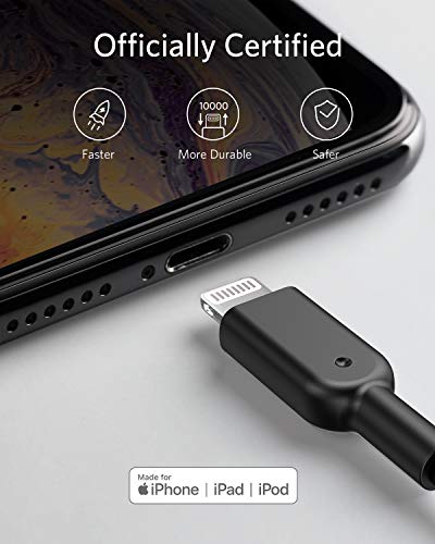 Anker iPhone充電ケーブル PowerLine II ライトニングケーブル MFi認証 超高耐久 iPhone 14/ 14 Plus/ 14 Pro/ 14 Pro Max/SE (第3世代) / iPad 各種対応 (0.9m ブラック) 中間 画像