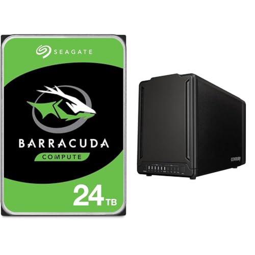 Seagate BarraCuda 24TB 内蔵 ハードディスク ST24000DM001/EC & センチュリー 「裸族のゲートハウス 4Bay」CRGH35U10G_FP セット 画像1