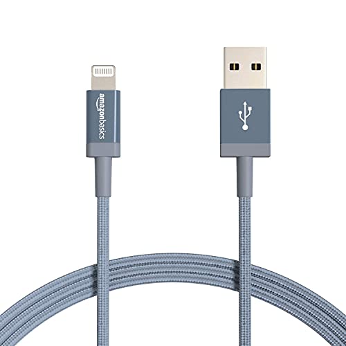 Amazonベーシック USB-A -ライトニングケーブル ナイロン iPhone充電 Apple MFi認証 iPhone 13/13 Pro/12/SE(第2世代)/iPad 各種対応(ダークグレー 1.8m 2本セット) 画像1