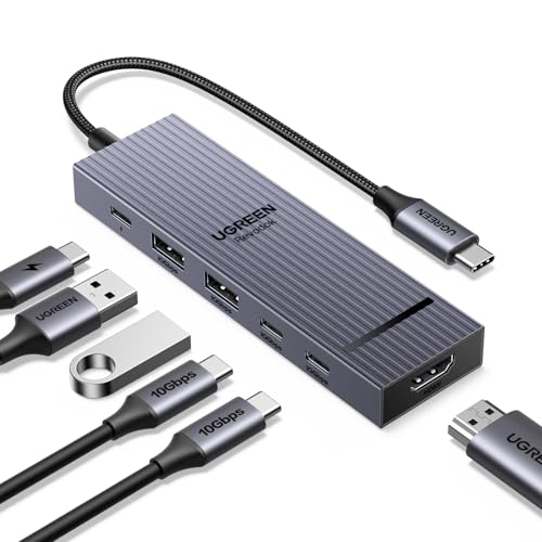 UGREEN Revodok USB-C ハブ 6in1 100W USB PD対応 4K 60Hz 10Gbps 高速データ転送 HDMIポート USB C 3.2 & USB-A 3.2 MacBook Pro/Air、iPad Pro、Thinkpad Rog Ally などに対応 画像1