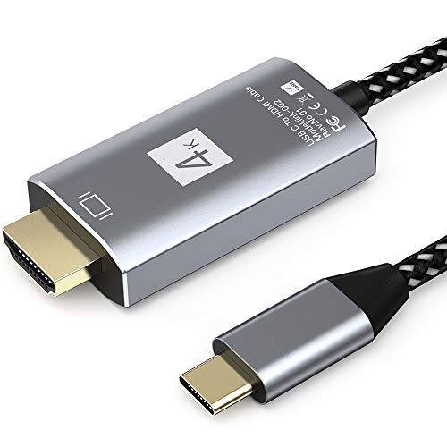 USB Type-C to HDTV 変換ケーブル 1.8M接続ケーブル HDtv type-c 4K映像出力 Type C HDTV変換アダプター タイプC to hdTV 対応 40Gbps転送設定不要 iPhone 15 Pro/MacBook Air/Pro/iPad pro/iMac2018以降Galaxy S20/Thunderboltケーブ用USB-Cデバイス対応娯楽勤務等 画像1