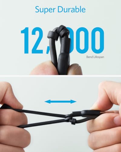 Anker PowerLine II 3-in-1 ケーブル (ライトニング/USB-C/Micro USB端子) MFi認証 iPhone / Android 各種対応 (0.9m ブラック) 中間 画像