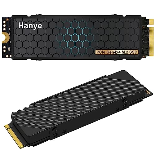 Hanye SSD 2TB PCIe Gen4x4 M.2 NVMe 2280 ヒートシンク搭載 新型PS5 PS5動作確認済み R:7450MB/s W:6700MB/s HE70 高耐久3D NAND TLC 正規代理店品メーカー5年保証 画像1