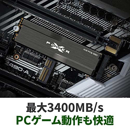 SP Silicon Power シリコンパワー SSD 1TB 3D NAND M.2 2280 PCIe3.0×4 NVMe1.3 最大読込3400MB/s XD80シリーズ 5年保証 SP001TBP34XD8005 中間 画像