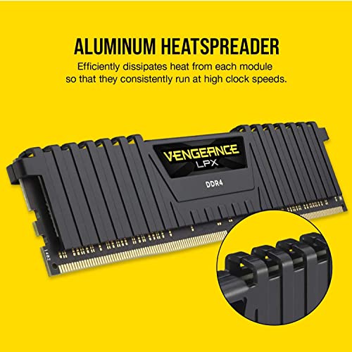 【Amazon.co.jp限定】CORSAIR DDR4-3200MHz 2022限定モデル デスクトップPC用 メモリ VENGEANCE LPX シリーズ 32GB [16GB×2枚] CMK32GX4M2C3200C18 中間 画像