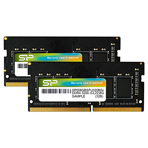 シリコンパワー ノートPC用メモリ DDR4-3200 (PC4-25600) 8GB×2枚 (16GB) 260Pin 1.2V CL22 SP016GBSFU320B22 画像1