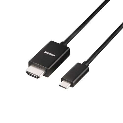 バッファロー USB Type-C HDMI 変換 ケーブル 1m 4K(60Hz)対応 マルチディスプレイ ミラーリング BSCHD10BK/N 画像1