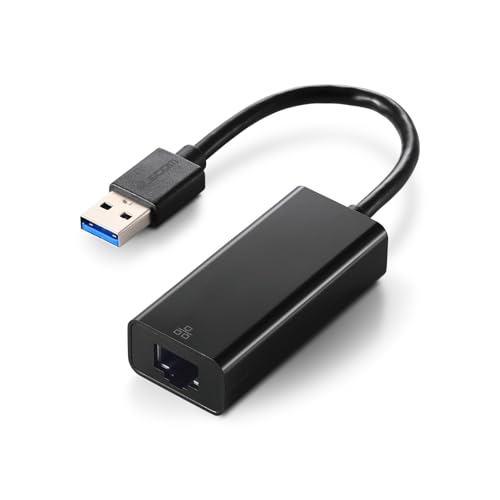 エレコム 有線LANアダプター USBタイプA Nintendo Switch/windows/macOS 対応 ブラック EDC-GUA3V3E-B 画像1