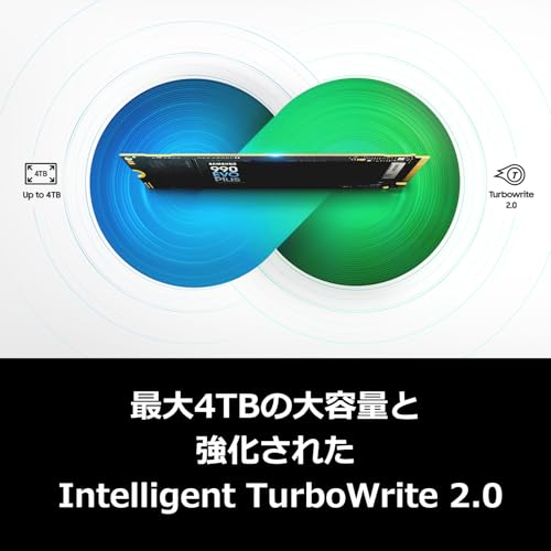 Samsung 990 EVO Plus 1TB PCIe Gen 4.0 ×4 NVMe M.2 (2280) TLC NAND 最大 7,150MB/秒 内蔵 SSD MZ-V9S1T0B-IT/EC 国内正規保証品 中間 画像