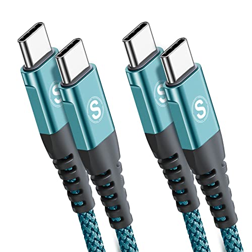 タイプc ケーブル 1M/2本セットPD対応 60W急速充電(USB C&USB C ケーブル) iPhone17 16 15 充電器 Type-c アイフォン16 15/いphone16 15 pro Max,iPad Pro/Air/mini6,MacBookPro,Samsung Galaxy S25/S24/S23/S22/S21/S20/S10,Pixel等Type-c機種対応-グリーン 1枚目 画像