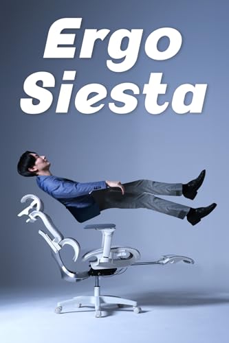 EastForce 寝れる多機能オフィスチェア ErgoSiesta(エルゴシエスタ) リクライニング145度 720度アームレスト 3Dヘッドレスト 背面高さ調節 座面スライド フットレスト デスクチェア ホワイト 最後 画像