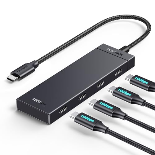 UGREEN USB-C ハブ 4ポート4xUSB-C USB3.2 Gen2 10Gbps高速データ転送 軽量 変換アダプター 4-in-1 Type-C 拡張ハブ 増設 MacBook Pro/Air 、 iMac、iPad Pro/iPad Air 、iPhone 15/15 Pro、 Galaxy S23/ S24などに対応 画像1