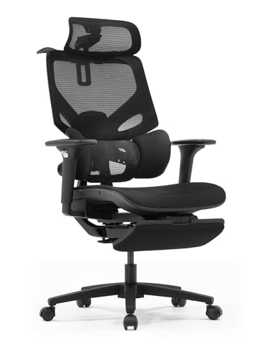 EastForce 日本ブランド LUMBIRT4.0(ランバート4.0) メッシュ座面 3ゾーンランバーサポート搭載 座面スライド 4Dヘッドレスト 4Dアームレスト 背面5段階調節 リクライニング 人間工学 オフィスチェア デスクチェア 椅子 ブラック 1枚目 画像