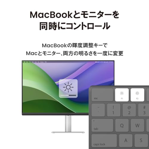 ベンキュージャパン BenQ Mac向けモニター MA320U (31.5インチ/4K UHD/ナノマットコートIPSパネル/Display P3 97%/sRGB 99%/VESA DisplayHDR 600/USB Type-C(90W給電)/HDMI×2/スピーカー内蔵(treVolo 3W×2)/高さ調整・回転/ブルーライト軽減/フリッカーフリー/Macbookに最適/シルバー筐体) 中間 画像