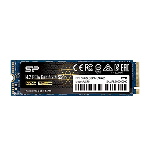シリコンパワー SSD 2TB M.2 2280 PCIe4.0×4 NVMe1.3 最大読込5000MB/s 5年保証 SP02KGBP44US7005 画像1