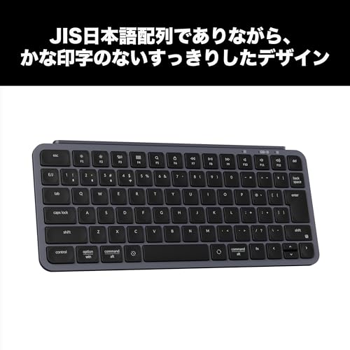 【国内正規品】Keychron B1 Pro ウルトラスリム ワイヤレスキーボード、ZMKカスタマイズ、シザースイッチ、2.4 GHz/Bluetooth 5.2/有線接続、ロングバッテリーライフ、Mac Windows Linux対応 (スペースグレー（かな印字なし）, JISレイアウト) 中間 画像