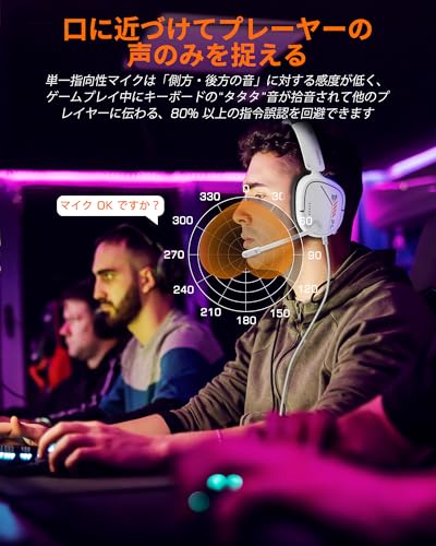 NUBWO ゲーミングヘッドセット PS5ヘッドセット マイク付き 3.5mm 有線 立体音響 ミュート機能付き 250g 軽量 ヘッドホン PS5 PS4 Switch 2 Xbox PC スマホ 対応 中間 画像