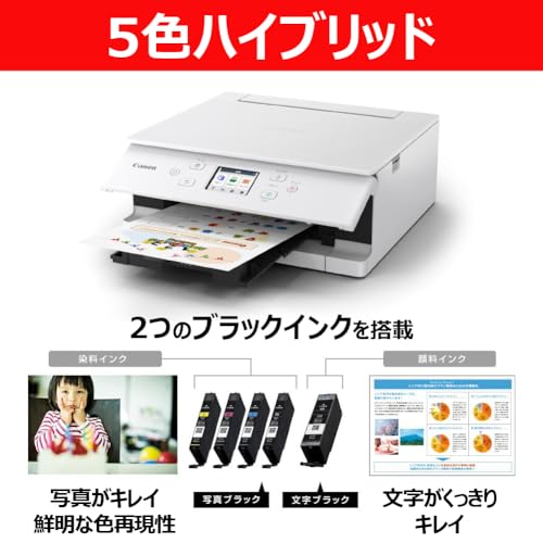 New 2025年秋 キヤノン インクジェット複合機 TS7630 WHITE 基本機能+高コストパフォーマンスを兼ね備えたミドルスタンダードモデル 中間 画像
