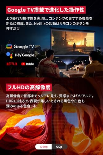 Anker Nebula Capsule 3 & 公式プロジェクタージンバルスタンド (Capsuleシリーズ用) (小型 Google TV搭載 モバイル プロジェクター とスタンドセット)【家庭用 フルHD Netflix対応 200ANSI ルーメン 最大120インチ 大画面 天井投影 自動台形補正 オートフォーカス バッテリー内蔵 ホームシアター アンカー ネビュラ カプセル 3】 中間 画像