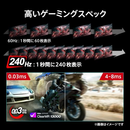 【Amazon.co.jp限定】MSI QD-有機EL ゲーミングモニター MAG 271QP QD-OLED X24 26.5インチ/WQHD/QD-OLEDパネル/240Hz/0.03ms（GTG）/ハードウェアブルーライトカット/DisplayHDR True Black 400/AIビジョン/HDMI2.1/DP 1.4a/縦横回転・高さ調整/ピボット/メーカー3年保証 中間 画像