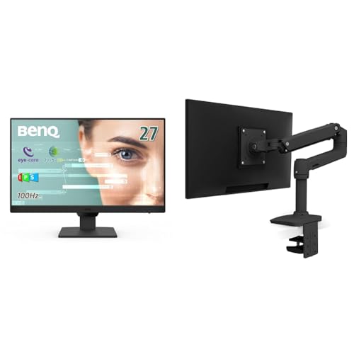 【セット買】ベンキュージャパン BenQ アイケアモニター GW2790 (27インチ/フルHD/IPS/sRGB 99%/ウルトラスリムベゼル/輝度自動調整機能(B.I. Gen2)搭載+ERGOTRON エルゴトロン LX デスク モニターアーム マットブラック 34インチ(3.2~11.3kg)まで VESA規格対応 45-241-224 画像1