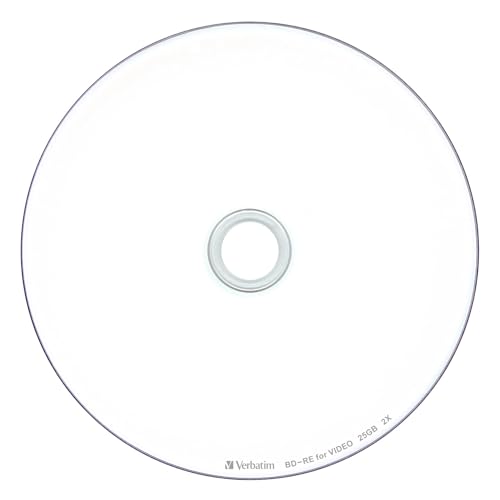 Verbatim バーベイタム くり返し録画用 ブルーレイディスク BD-RE 25GB 【50枚+3枚増量パック】 インクジェットプリンタ対応 ホワイト 片面1層 1-2倍速 VBE130NP53SV4 最後 画像
