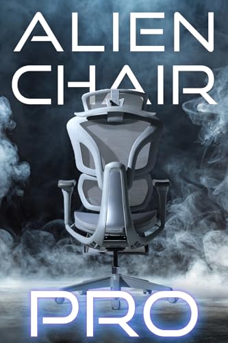 EastForce エイリアンチェアプロ 3万円台でフルスペックオフィスチェア 3Dヘッドレスト 4Dアームレスト ランバーサポート高さ調節 座面スライド ハンガー搭載 デスクチェア グレー 中間 画像