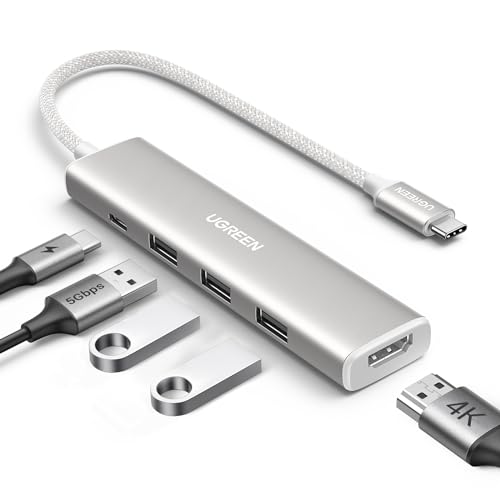 UGREEN Revodok 105 USB Cハブ 5-IN-1 HDMI 出力 (白) 画像1