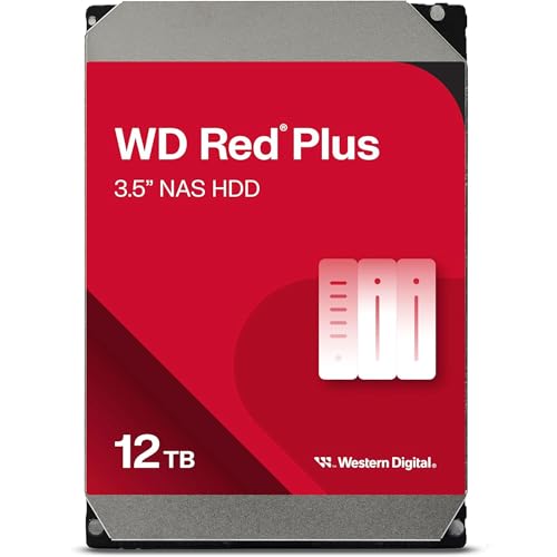 【Amazon.co.jp 限定】Western Digital ウエスタンデジタル WD Red Plus 内蔵 HDD 12TB CMR 3.5インチ SATA 5400rpm キャッシュ64MB NAS メーカー保証3年 WD120EFAX-AJP エコパッケージ 【国内正規取扱代理店】 画像1