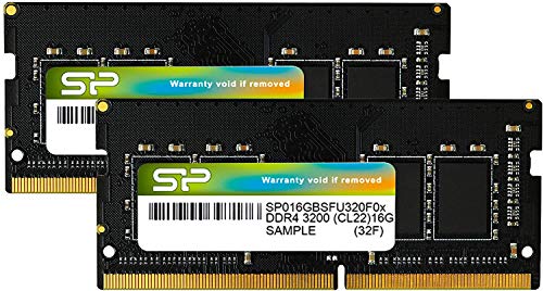 シリコンパワー ノートPC用メモリ DDR4-3200 (PC4-25600) 16GB×2枚 (32GB) 260Pin 1.2V CL22 SP032GBSFU320F22 画像1
