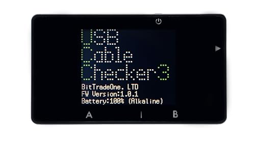 BitTradeOne USB4対応 USB Cable Checker3 EPS対応等も確認可能 ポートのチェックも可能 単四乾電池x2動作(別売) 約 70 × 40 × 22 mm ADUSBCIM3 1枚目 画像