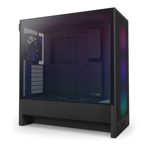 NZXT H5 Flow RGB v2 Black 360mm RGBシングルフレームファン搭載 ミドルタワー ATX PCケース ブラック CC-H52FB-R1 CS9084 画像1