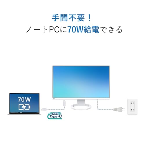EIZO ビジネススタンダードモニター | FlexScan EV2720S-BK | 27.0型2560×1440・USB Type-C(70W給電)・スタンド可動・ブラック 中間 画像