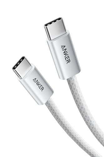 Anker Zolo USB-C & USB-C ケーブル (240W, 高耐久ナイロン) 1.8m ホワイト iPhone 17 / 16 / 15 Galaxy iPad Pro MacBook Pro/Air 各種対応 1枚目 画像