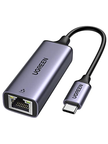 UGREEN USB-C LAN 有線LANアダプター Type-C LAN OTG機能対応 1000Mbps高速 USB-C to RJ45 ギガビットイーサネット Thunderbolt 3搭載 MacBook Asus Lenovo Acer Dell XPSなどに対応 グレー 1枚目 画像