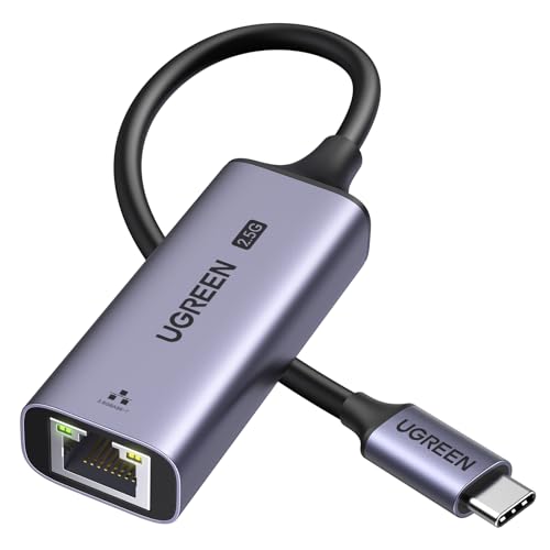 UGREEN 有線LANアダプター 2.5Gbps 超高速通信 USB Type C to RJ45 2500Mbps USB LAN変換アダプター イーサネットアダプター ギガビット LANケーブルiPhoneシリーズ/MacBook Pro/iPad Pro/XPS/Microsoft Surface Pro対応 画像1