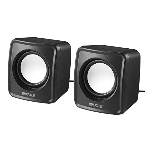 バッファロー BUFFALO PC用スピーカー USB電源コンパクトサイズ ブラック BSSP105UBK 1枚目 画像