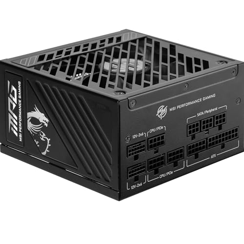 MSI MPG A850GS PCIE5 PC電源ユニット 850W ATX3.1/PCIe 5.1対応 80PLUS GOLD認証 フルモジュラー 静音 日本メーカーコンデンサ 10年保証 PS1545 画像1