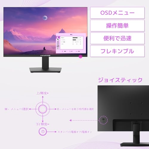 Minifire モニター24インチ ディスプレイ100Hz FHD 1080P USB-TypeC ブルーライト軽減 フリッカーフリー VESA対応 フレームレス HDMI1.4 コントラスト4000:1 チルト調節可 ビジネス用 五年保証 (USB Type-Cケーブル付-MF24F2） 中間 画像