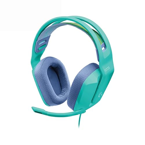 Logicool G ゲーミングヘッドセット G335 ゲーミング ヘッドセット G335MN 軽量 222g 3.5mm 有線 立体音響 ステレオ 2.1ch フリップミュート マイク付き PS5 PS4 PC Switch 2 Xbox スマホ 対応 ヘッドホン ヘッドフォン ミント 国内正規品 1枚目 画像